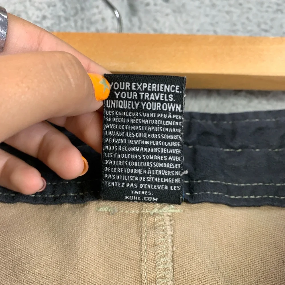 Kuhl Kanvus Jean Men's 34x32 Khaki Tan Outdoor Hiking Canvas Stretch Work Pants